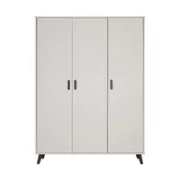 Europe Baby Olivia II Kledingkast 3-Deurs - Oatmeal / Walnoot - Retro