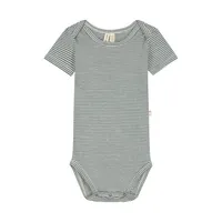 Gray Label Romper - Blue Grey/Cream - 0-3 Mnd