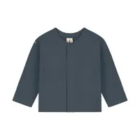 Gray Label Baby Raglan Cardigan GOTS -  Blue Grey - Newborn