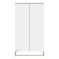 Kidsmill Intense II Schrank mit 2 Türen - Weiß / Patiniertes Messing