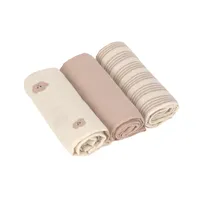 Lässig Swaddle & Burp Tücher - Tiny Team - 3er - Pack- 60 x 60 cm - Mushroom