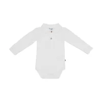 Klein Baby Polo Romper Rib - Natural White