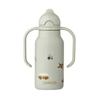 Liewood Kimmie Kinderdrinkfles - Vehicles / Dove Blue