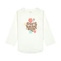 Lässig UV-Shirt Langarm - Flowers Sea Salt