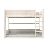 LifeTime Etagenbett – Niedrig – Luxe Lattenrost – Weiß lackiert