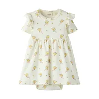 Lil' Atelier Coconut Milk Jurkje - Maat 56 - Flower