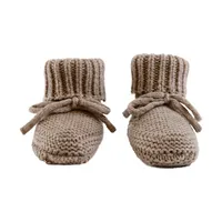 Lodger Buffalo Hausschuhe – Merinowolle – 0–6 Monate – Beige