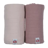 Lodger Hydrophiles Tuch - 2 Stück - 110 x 110 cm - Powder / Rose