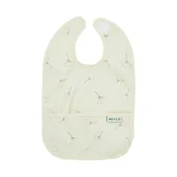 Meyco Baby Gingko Lätzchen mit Auffangschale - 2er-Pack - Soft Sand