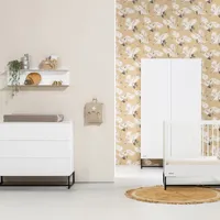 Kidsmill Intense II Babykamer Wit / Zwart | Ledikant 70 x 140 cm + Commode 3L