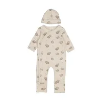 Feetje Geschenkset 1-delig pak + muts - Offwhite Melange