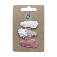 Ootje Kadootje Babyhaarclipjes - 3 Stuks - Wit/Nude/Pink