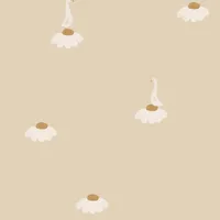 Creative Lab Amsterdam Vliesbehang - Sweet Camomile - Soft Almond