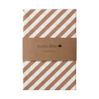 Studio Ditte Spannbettlaken - Streifen - 90 x 200 cm - Karamell