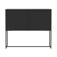 Kidsmill Modular 2 Kommode 1D / 2L Mattschwarz - Schwarz
