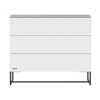 Kidsmill Modular 2 Kommode 3L Mattweiß - Schwarz
