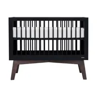 Kidsmill Sixties Babyzimmer Mattschwarz / Walnuss