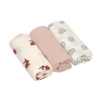 Laessig Little Forest Rabbit Wickeltuch 3 Stück