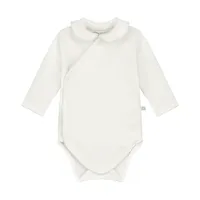 Mats & Merthe Charlotte Overslagromper Lange Mouw Off White 1 Mnd