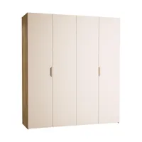 Vox Stor Kledingkast 200 x 225 cm - Comfort - Oak/Sand Beige - Oak + Side Cabinet