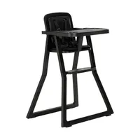 Puck Plain Kinderstuhl mit Kissen Schwarz