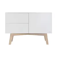 Kidsmill Sixties Kommode Mattweiß / Natur