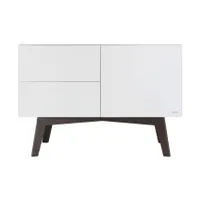 Kidsmill Sixties Kommode Mattweiß / Walnuss
