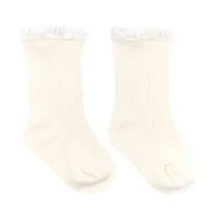 Bamboom Söckchen - Spitze - Creme 