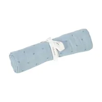 Little Dutch Pure Swaddle Doek XL - Hydrofiel - 120 x 120 cm - Denim Blue