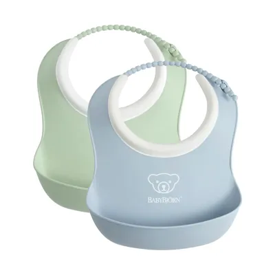 BabyBjörn Duo Slabbetje - Pastelgroen / Pastelblauw