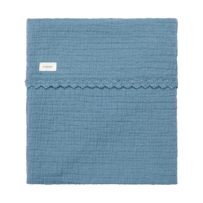 Koeka Elba Bettdecke Lace - Größe 100 x 150 - Bluestone