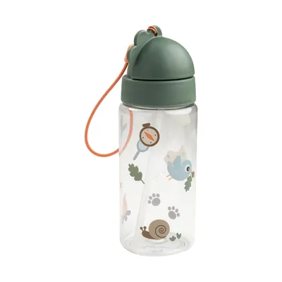 Done by Deer Trinkflasche mit Strohhalm – Tiny Trails – 350 ml