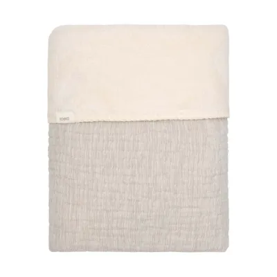 Koeka Ledikantdeken Teddy - Rivoli - Stone - 100x150 cm