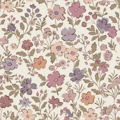 Estahome Tapete – Blumen – Lila, Rosa und Weiß – 53 cm x 10,05 m