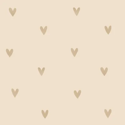 ESTAhome Tapete - Herzen - Beige - 53 cm x 10,05 m
