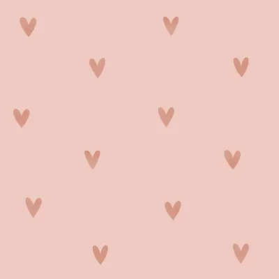 ESTAhome Tapete - Herzen - Terrakotta Rosa - 53 cm x 10,05 m