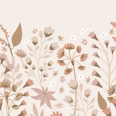 ESTAhome Fototapete - Blumen - Beige/Terrakotta/Rosa - 200 x 279 cm