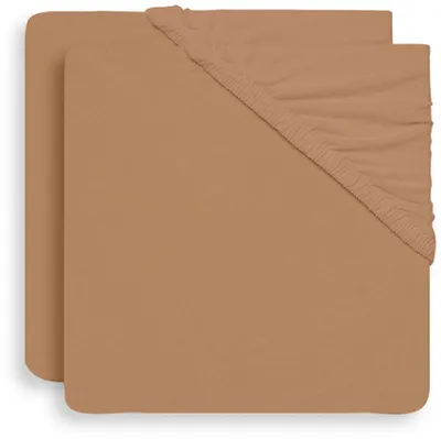 Jollein Spannbettlaken - Jersey - 60x120 cm - Braun - 2 Stück