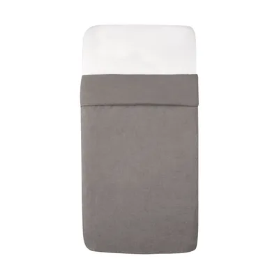 Witlof for Kids Velvet Rib Tuck-Inn Babydecke - 40 x 80 cm - Warm Grey