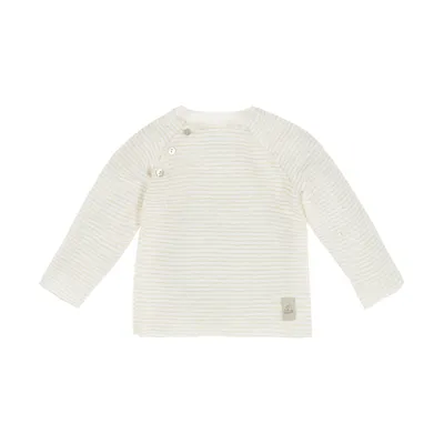 Nanami Top Mouselin Streifen Off-White Beige