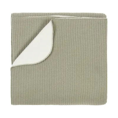 Nanami Junior Deken - Double Rib Knit - Eucalyptus 