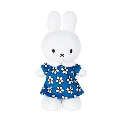 Miffy Kuscheltier Blau Blumenkleid - 24 cm