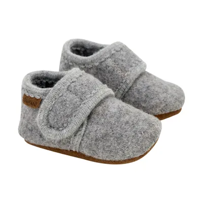 EnFant Baby Wool Slippers - Grey Melange