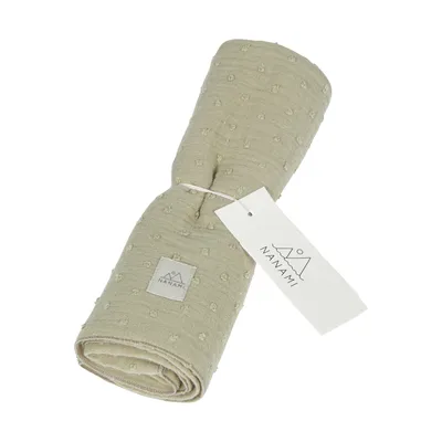 Nanami Swaddle – Woven Dot – Eucalyptus