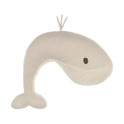 Nanami Stillkissen Klein - Travel Whale - Strickoptik/Teddy
