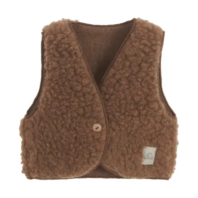 Nanami Bodywarmer – 100 % Wolle – Brown