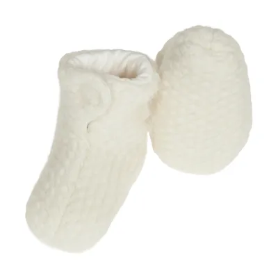 Nanami Babyschuhe – Volumenwolle, Cremeweiß