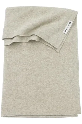 Meyco Knit Basic Wiegdeken - Sand Melange