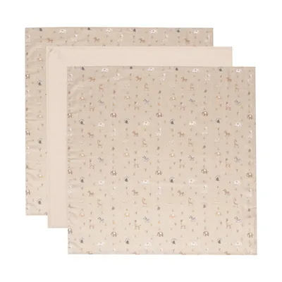 Bebe-Jou Musselin Tücher - Steppe - 70x70 cm - 3 Stück