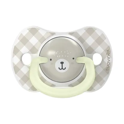 Suavinex Schnuller - Wild & Free SX Pro - 0‑6 Monate - 2 Stück - Silikon - Grau Glow In The Dark